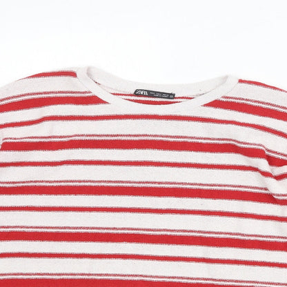 Womens UK Size S Zara White Pullover Jumper