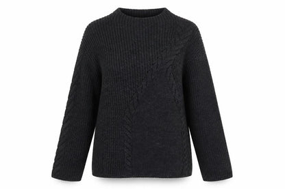 Marks and Spencer Womens Grey Mock Neck Acrylic Pullover Jumper Size S