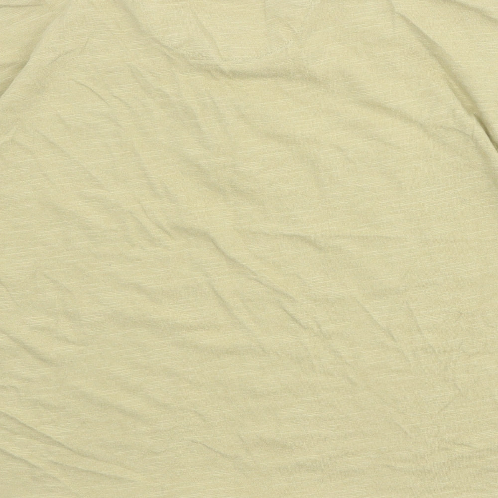 Zara Boys Brown 100% Cotton Basic T-Shirt Size 9-10 Years Round Neck Button