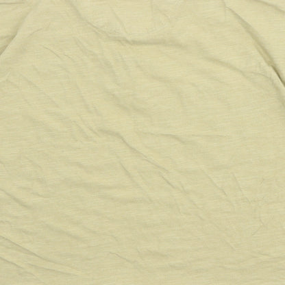 Zara Boys Brown 100% Cotton Basic T-Shirt Size 9-10 Years Round Neck Button