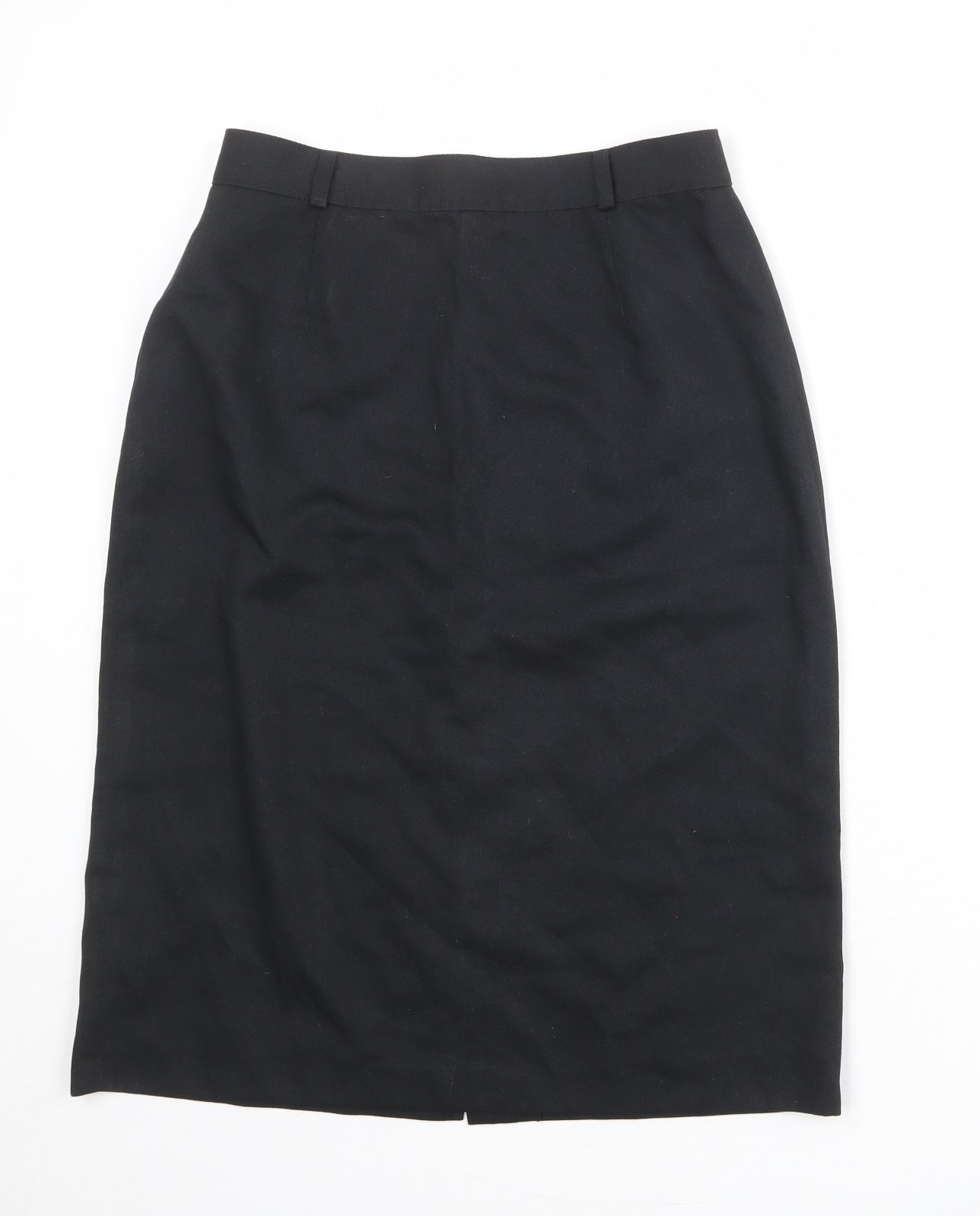 C&A Womens Black Polyester Straight & Pencil Skirt Size 14 Zip