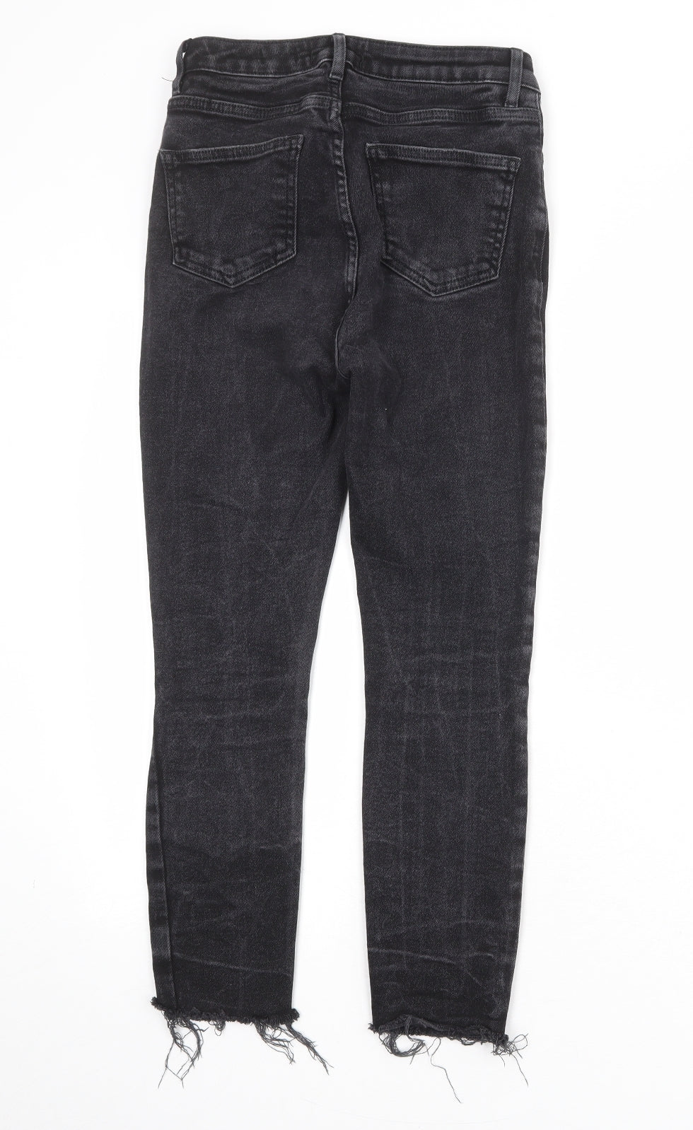 New Look Womens Grey Cotton Skinny Jeans Size 10 Regular Zip