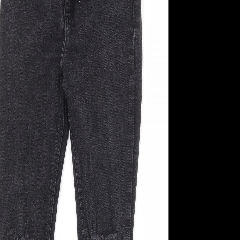 New Look Womens Grey Cotton Skinny Jeans Size 10 Regular Zip