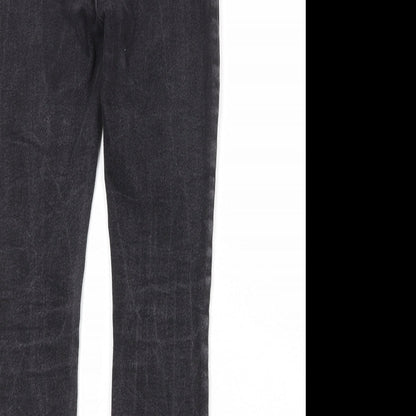 New Look Womens Grey Cotton Skinny Jeans Size 10 Regular Zip
