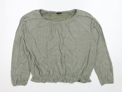 Womens UK Size 12 M&Co Green Basic Blouse
