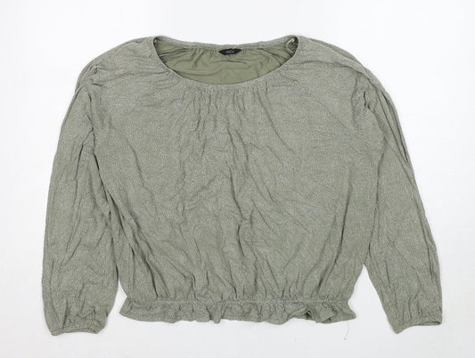 Womens UK Size 12 M&Co Green Basic Blouse
