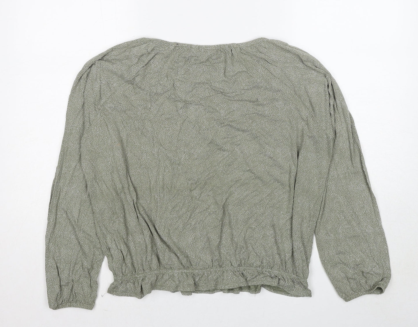 Womens UK Size 12 M&Co Green Basic Blouse
