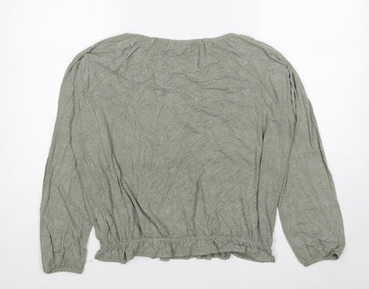 Womens UK Size 12 M&Co Green Basic Blouse