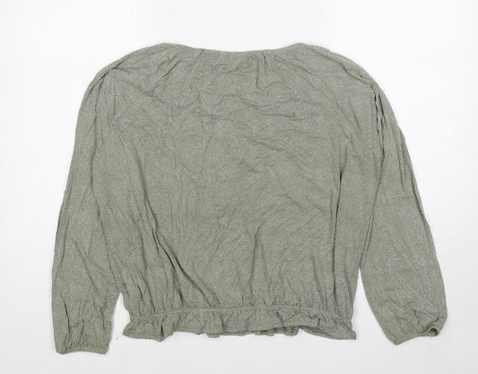Womens UK Size 12 M&Co Green Basic Blouse