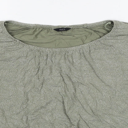 Womens UK Size 12 M&Co Green Basic Blouse