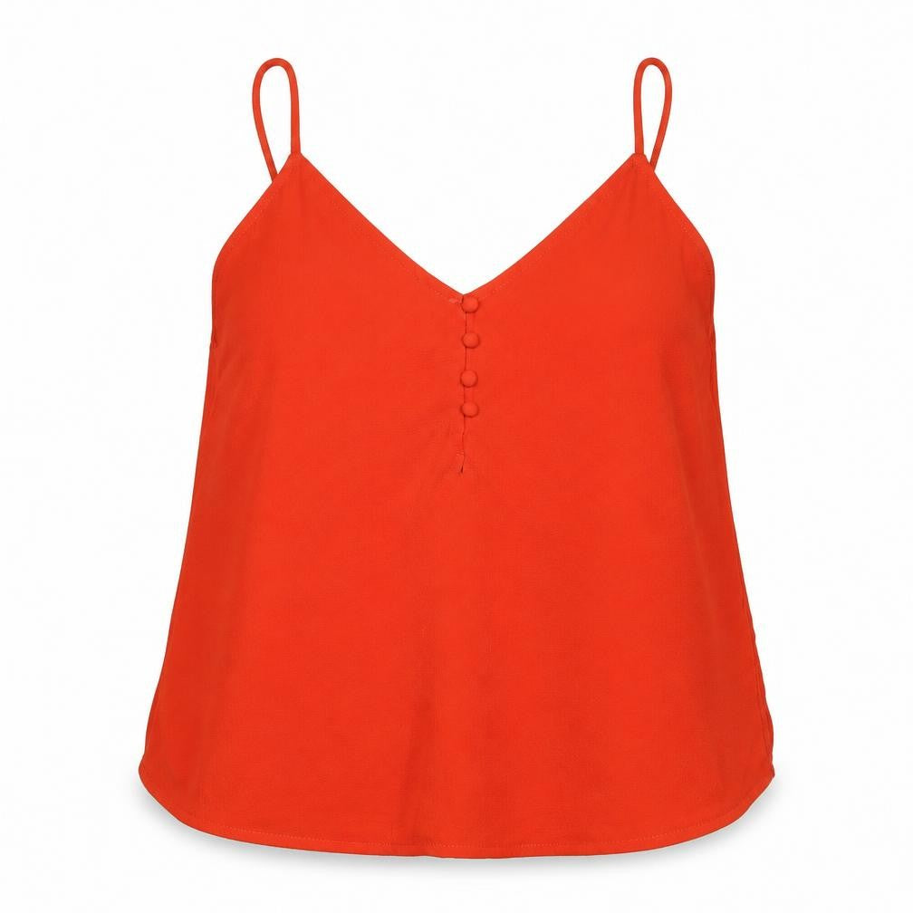 Womens UK Size M TALLY WEiJL Red Basic Tank