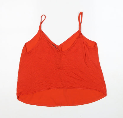 Womens UK Size M TALLY WEiJL Red Basic Tank