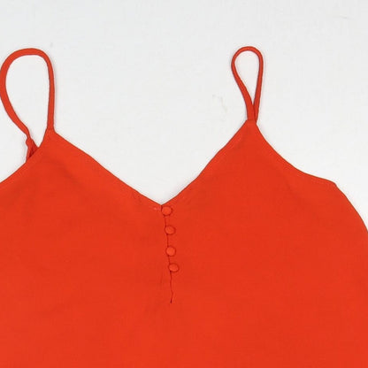 Womens UK Size M TALLY WEiJL Red Basic Tank