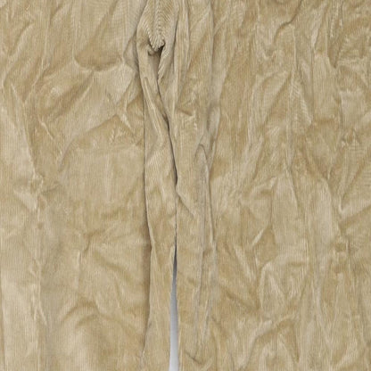 Giani Bernini Womens Beige Cotton Trousers Size M Regular Zip