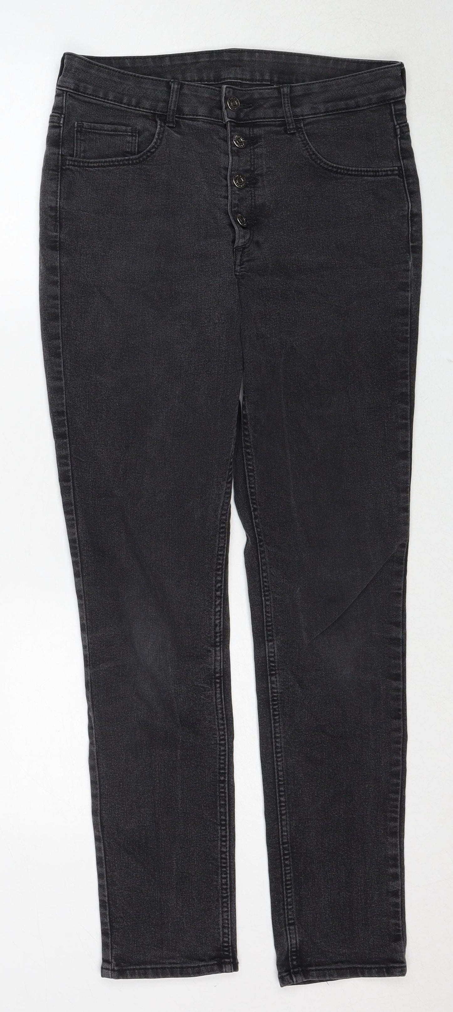 Womens UK Size 29 in H&M Regular Fit Skinny Black Jeans