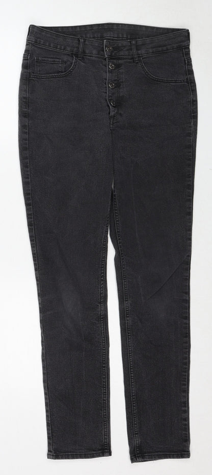Womens UK Size 29 in H&M Regular Fit Skinny Black Jeans