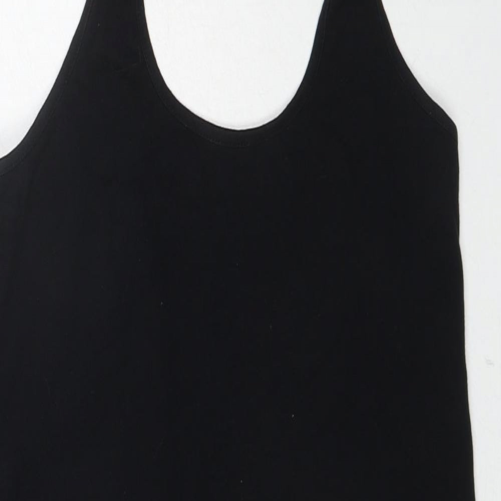 COLLUSION Womens Black Cotton A-Line Size 12 Halter Pullover