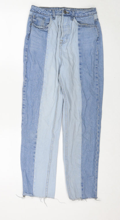 Womens UK Size 8 Stradivarius Regular Fit Straight Blue Jeans