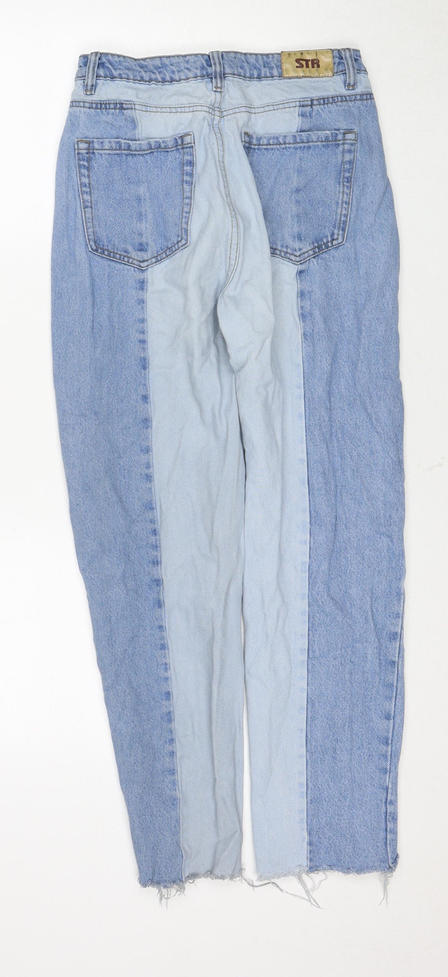 Womens UK Size 8 Stradivarius Regular Fit Straight Blue Jeans