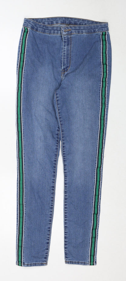 Womens UK Size 12 H&M Regular Fit Skinny Blue Jeans