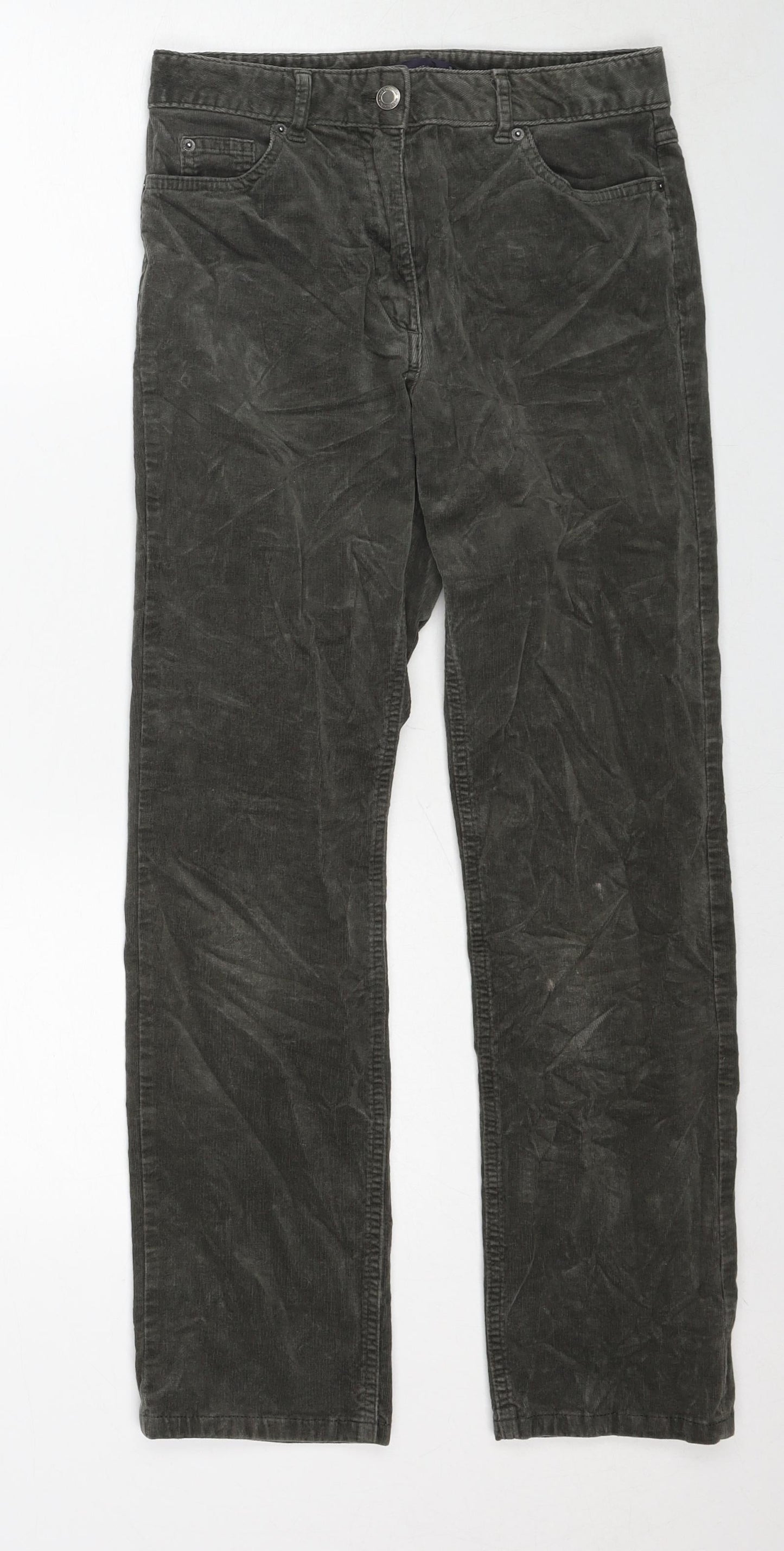 Womens UK Size 8 Marks and Spencer Regular Fit  Green Trousers