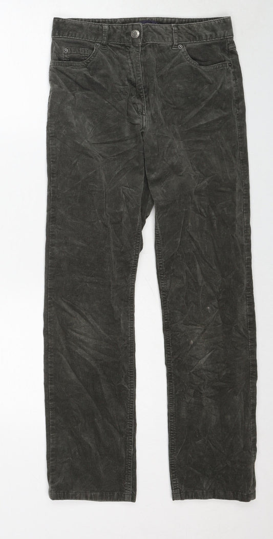 Womens UK Size 8 Marks and Spencer Regular Fit  Green Trousers