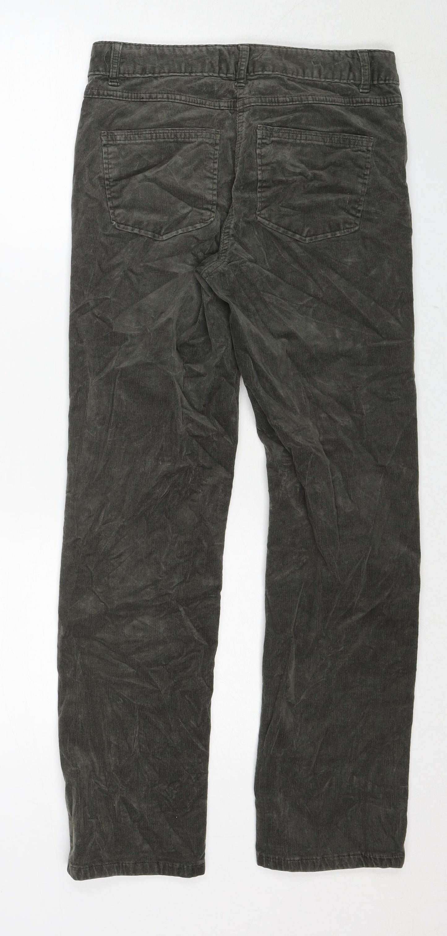 Womens UK Size 8 Marks and Spencer Regular Fit  Green Trousers