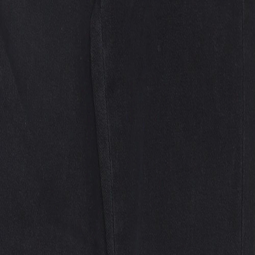 Topshop Womens Black Cotton Skinny Jeans Size 26 in L32 in Regular Zip