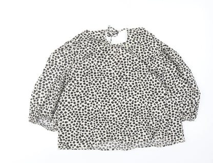 Womens UK Size L H&M Beige Basic Blouse