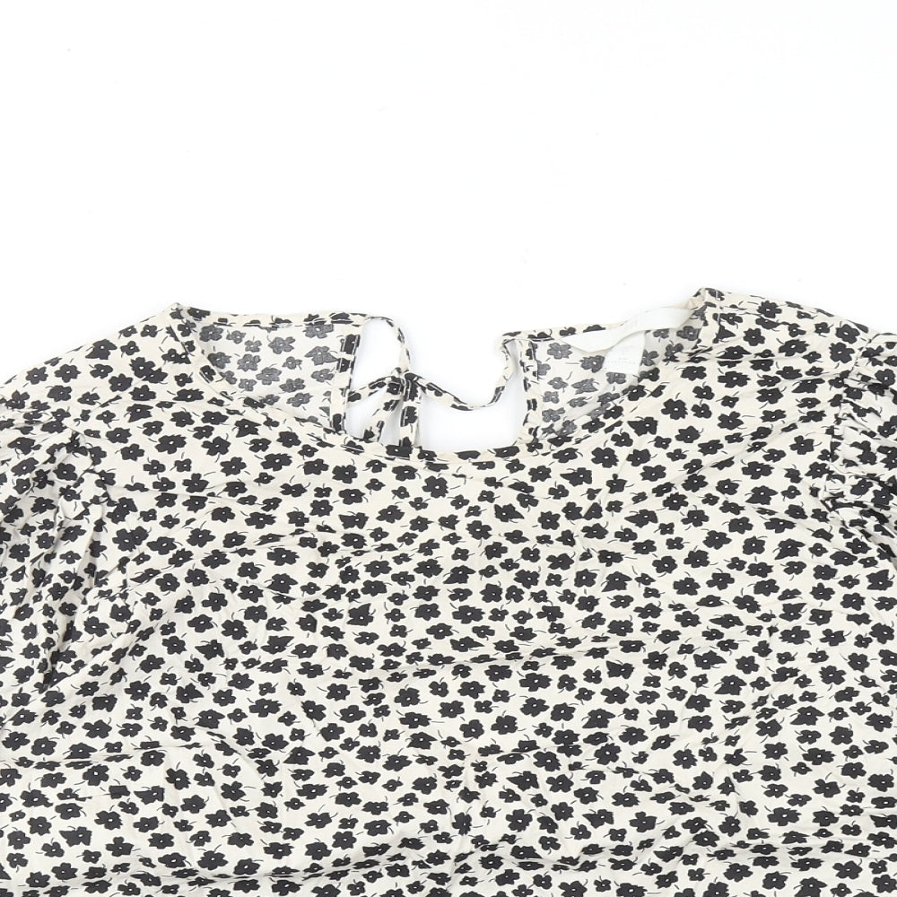 Womens UK Size L H&M Beige Basic Blouse