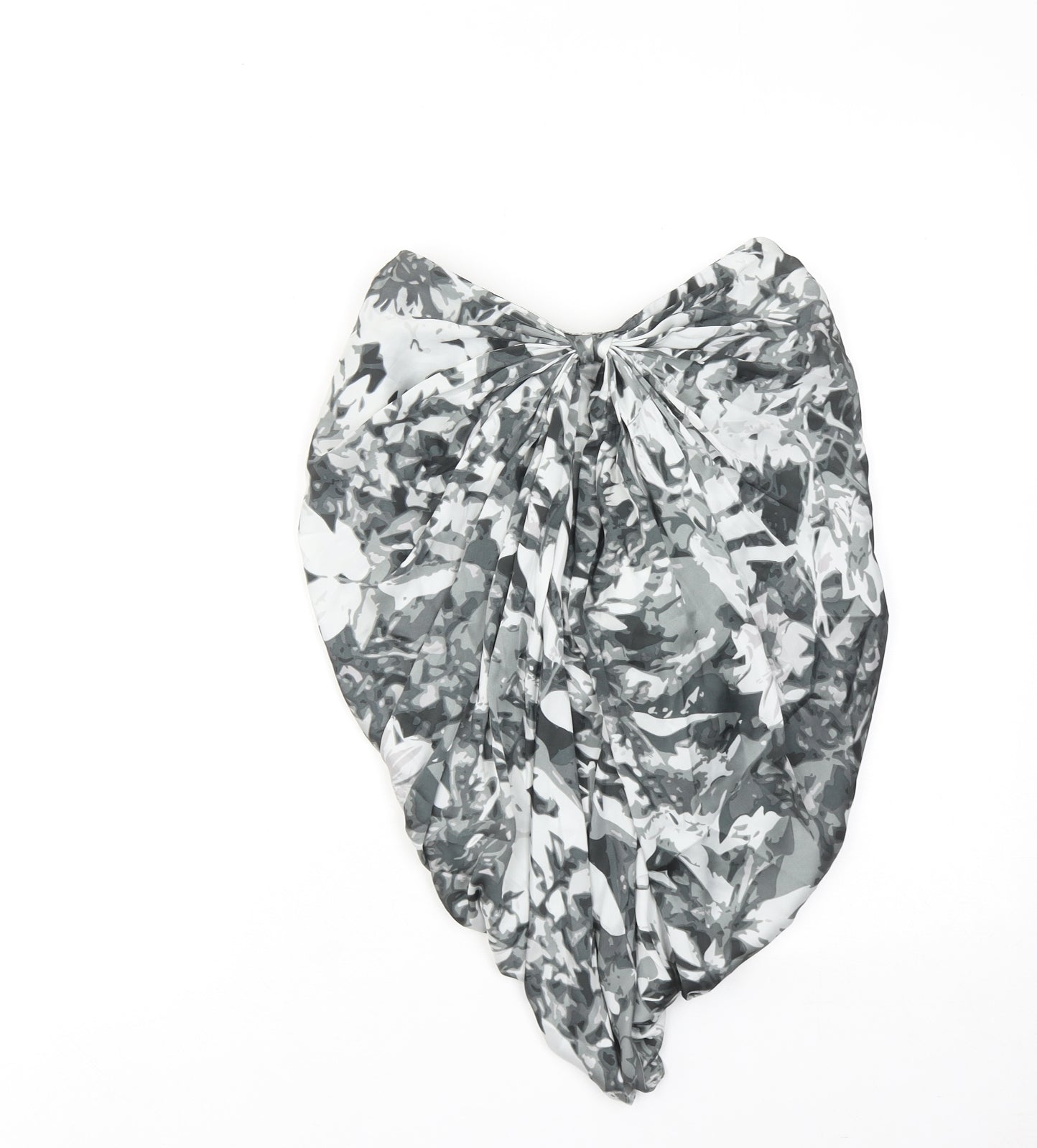 H&M Womens Grey Geometric Polyester Bandage Skirt Size 6 Zip