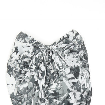 H&M Womens Grey Geometric Polyester Bandage Skirt Size 6 Zip