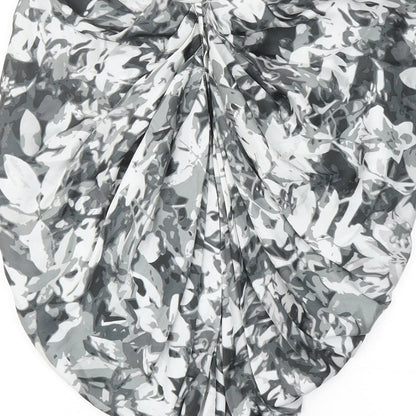 H&M Womens Grey Geometric Polyester Bandage Skirt Size 6 Zip