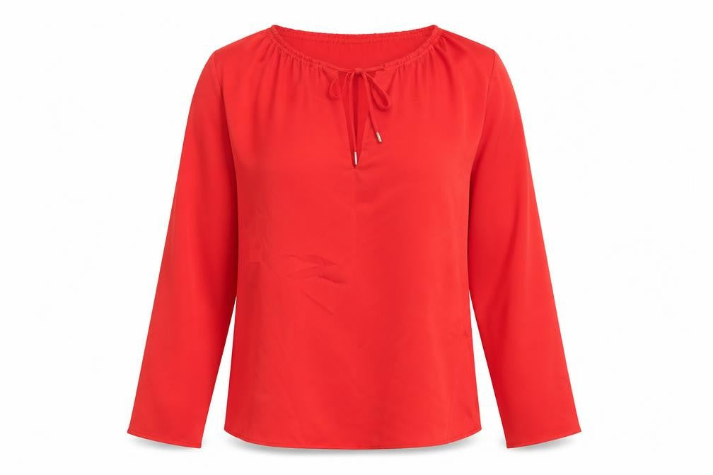 Womens UK Size S Mango Red Basic Blouse