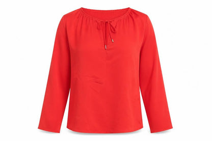 Womens UK Size S Mango Red Basic Blouse