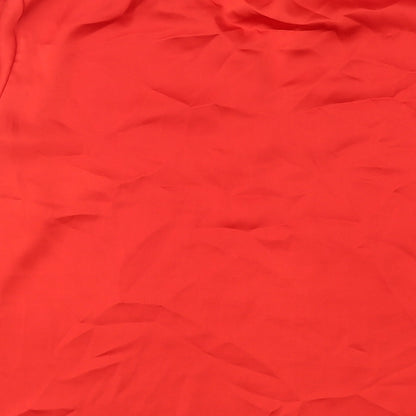 Womens UK Size S Mango Red Basic Blouse