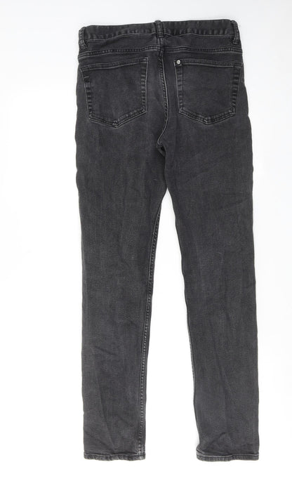 H&M Mens Grey Cotton Skinny Jeans Size 29 in L32 in Slim Zip
