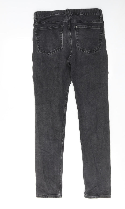 H&M Mens Grey Cotton Skinny Jeans Size 29 in L32 in Slim Zip