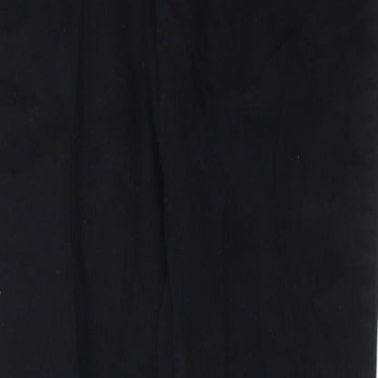 Dunnes Stores Womens Black Cotton Skinny Jeans Size 10 Regular Zip