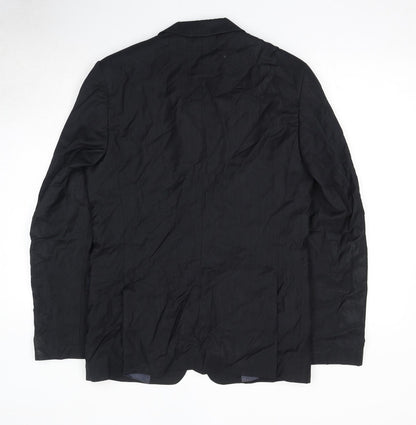 Mens UK Size S Zara Regular Black Suit Jacket