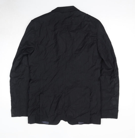 Mens UK Size S Zara Regular Black Suit Jacket