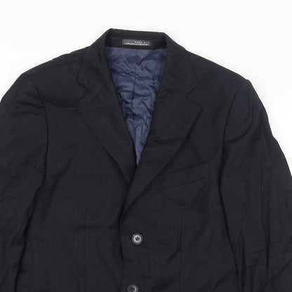 Mens UK Size S Zara Regular Black Suit Jacket