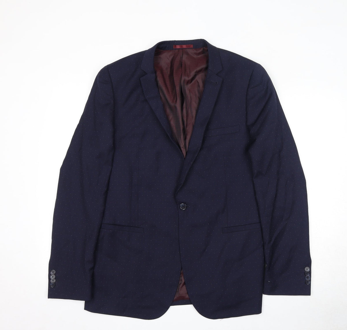 Mens UK Size 40 Topman Regular Blue Suit Jacket
