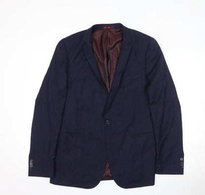 Mens UK Size 40 Topman Regular Blue Suit Jacket
