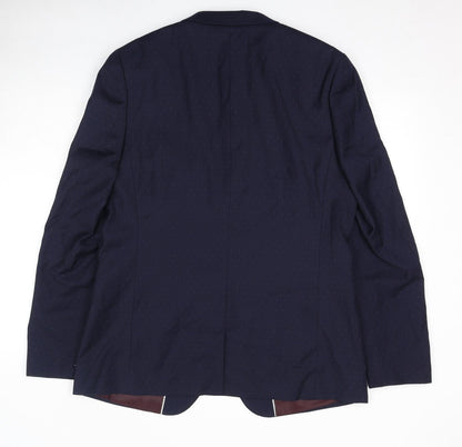 Mens UK Size 40 Topman Regular Blue Suit Jacket
