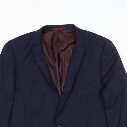 Mens UK Size 40 Topman Regular Blue Suit Jacket