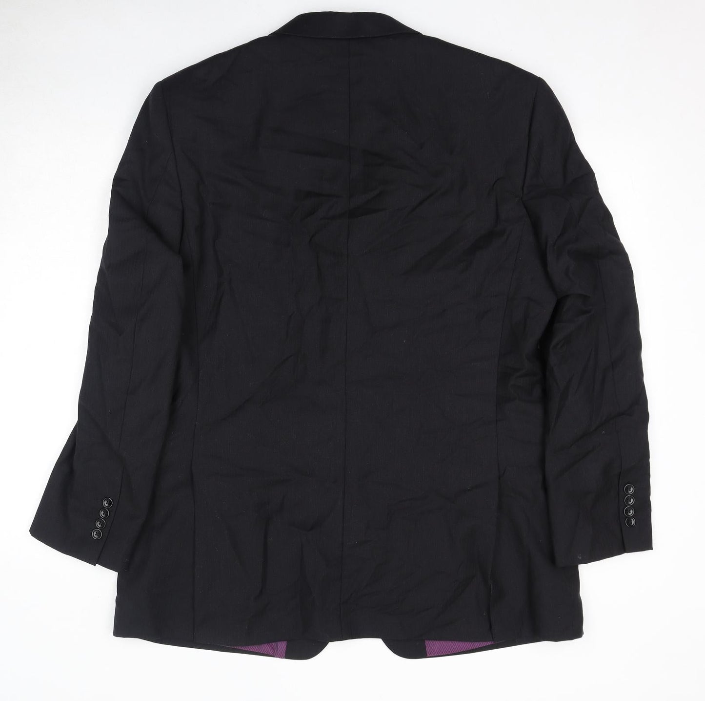 Mens UK Size 42 Racing Green Regular Black Suit Jacket
