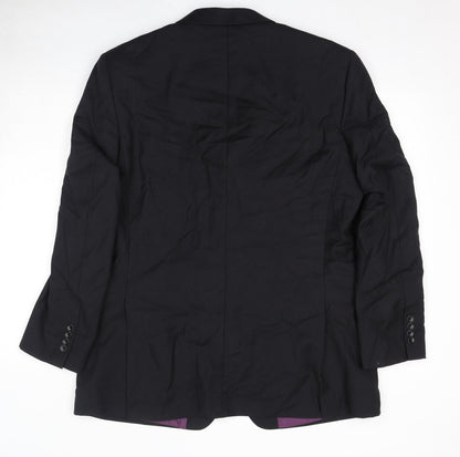Mens UK Size 42 Racing Green Regular Black Suit Jacket