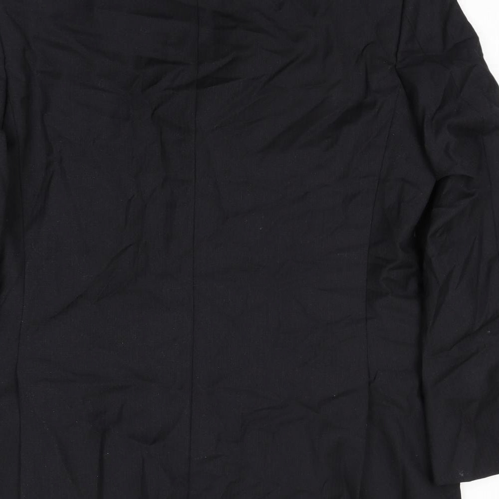Mens UK Size 42 Racing Green Regular Black Suit Jacket