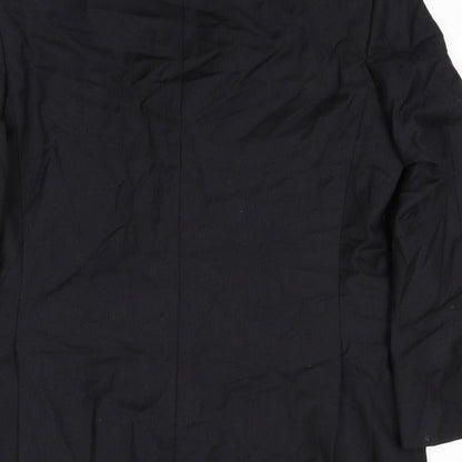 Mens UK Size 42 Racing Green Regular Black Suit Jacket